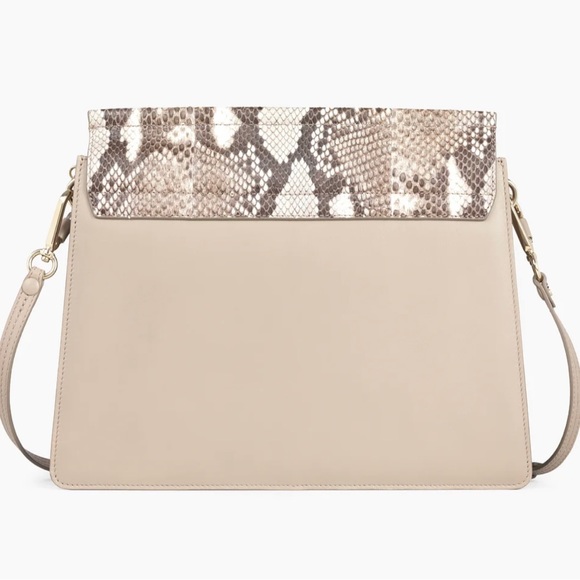 Chloe Faye Shoulder Bag Calfskin with Python Pattern Limited Edition - Picture 2 of 12